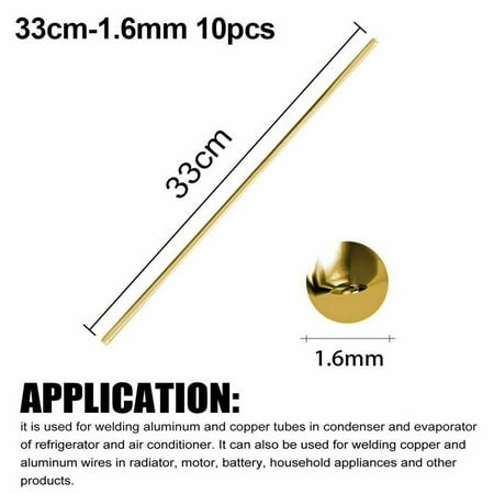 10pc Low Temperature Brass Sol dering Tool Weld Flux Wel ding Wire Wel ding Rods