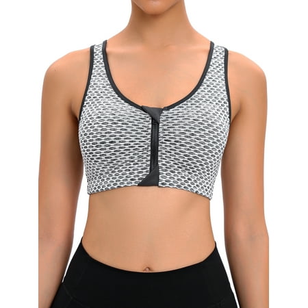 FOCUSSEXY High Impact Sports Bra for Women Zip Front Padded Workout Yoga Bra Wireless Supportive Sports Bra 
FOCUSSEXY High Impact Sports Bra for Women Zip Front Padded Workout Yoga Bra Wireless Supportive Sports Bra