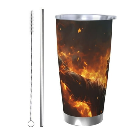 Fuzoiu Cool Fire Man Print 20oz Tumbler Stainless Steel Vacuum Insulated Car Cup Insulated Coffee Mug Travel Mug with Lid Thermal Cup for Outdoor-Straw Two-piece Set
Fuzoiu Cool Fire Man Print 20oz Tumbler Stainless Steel Vacuum Insulated Car Cup Insulated Coffee Mug Travel Mug with Lid Thermal Cup for Outdoor-Straw Two-piece Set