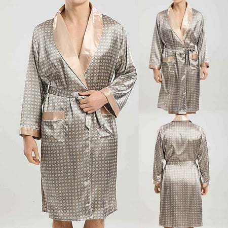 XIAOFFENN Men Solid Casual Long Sleeves Lace-up Print Home Pocket Long Pajama Robe
XIAOFFENN Men Solid Casual Long Sleeves Lace-up Print Home Pocket Long Pajama Robe