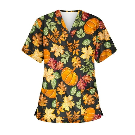 QAZXD Womens V Neck Medical Nursing Cute Flower Uniform Print Short Sleeve Scrub Tops with Pockets Yellow
QAZXD Womens V Neck Medical Nursing Cute Flower Uniform Print Short Sleeve Scrub Tops with Pockets Yellow