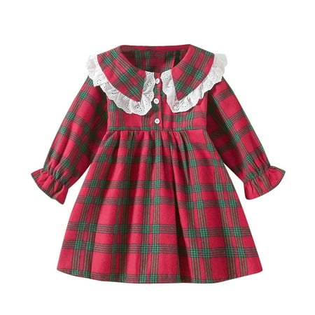 Toddler Girls Casual Patchwork Long Sleeve Plaid Lace Ruffled Collar Princess Dress Clothes Outfits
Toddler Girls Casual Patchwork Long Sleeve Plaid Lace Ruffled Collar Princess Dress Clothes Outfits