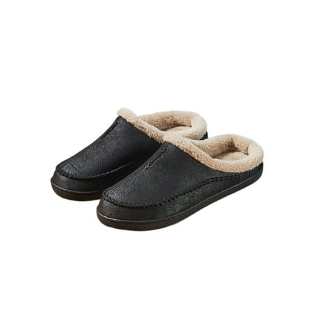 Eloshman Men Non-Slip Plush Lining Warm Slippers Cold Weather Lightweight Memory Foam House Shoes Comfy Closed Toe Winter Slipper Black 6-6.5
Eloshman Men Non-Slip Plush Lining Warm Slippers Cold Weather Lightweight Memory Foam House Shoes Comfy Closed Toe Winter Slipper Black 6-6.5