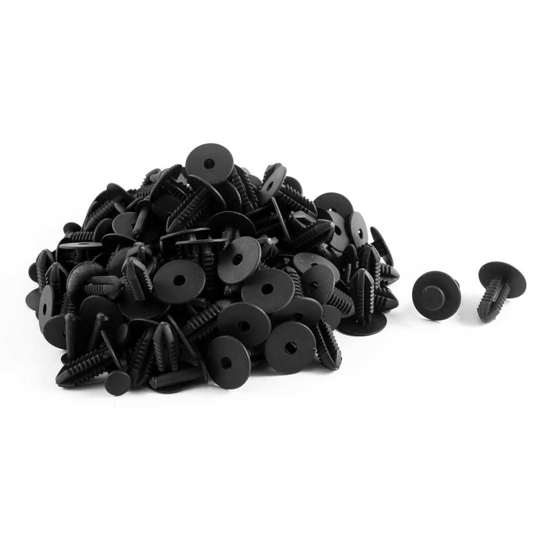 100 Pcs Black Plastic Splash Defender Push-Type Mat Clips for Mercedes Benz