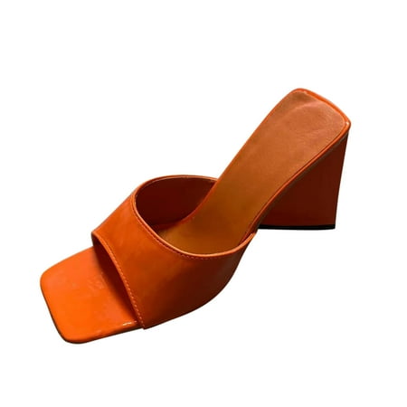 Women s Fashion Summer Solid Color Square Toe Large Size Thick High Heel Sandals Hippo Slippers for Women Womens Slippers Size 11
Women s Fashion Summer Solid Color Square Toe Large Size Thick High Heel Sandals Hippo Slippers for Women Womens Slippers Size 11