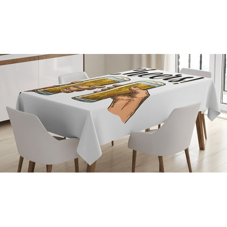 Ambesonne Alcohol Tablecloth Rectangular Table Cover 2 Hands Beer Cheers 60 x90 Multicolor
Ambesonne Alcohol Tablecloth Rectangular Table Cover 2 Hands Beer Cheers 60 x90 Multicolor