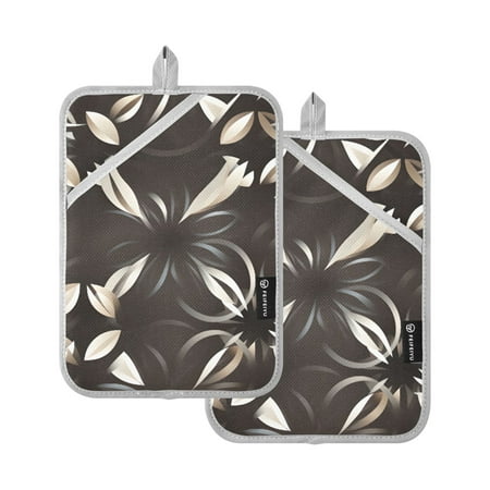 Abstract Silver Flower Oven Mitts 2 Pcs Pot Holders Sets Heat Resistant for Kitchen Cooking Baking 7 x9.8
Abstract Silver Flower Oven Mitts 2 Pcs Pot Holders Sets Heat Resistant for Kitchen Cooking Baking 7 x9.8