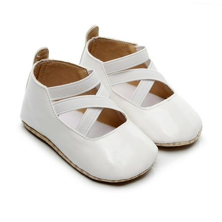 Toddler Kids Baby Girls Boys Cute Solid Firstwalk Cross Tie Casual Shoes