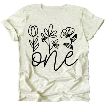 One Floral 1st Birthday Shirt for Baby Girls First Birthday Outfit Natural Heather Shirt 12 Months
One Floral 1st Birthday Shirt for Baby Girls First Birthday Outfit Natural Heather Shirt 12 Months
