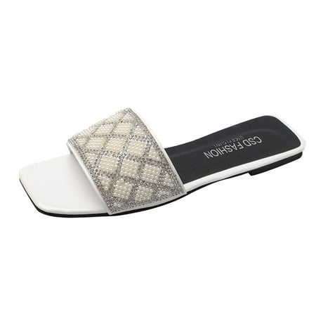 Fanxing Clearance Women s Sandals Crystal Jeweled Platform Sandals Dressy 2023 Casual Summer Glitter Thong/Flip Flops/Clip Toe Sandal Shoes White 7.5
Fanxing Clearance Women s Sandals Crystal Jeweled Platform Sandals Dressy 2023 Casual Summer Glitter Thong/Flip Flops/Clip Toe Sandal Shoes White 7.5