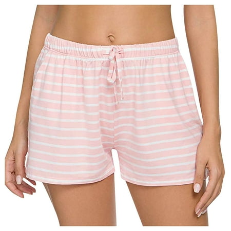 ZXHACSJ Ladies Thin Stripe Elastic Waist Breathable High Waist Home Pajama Shorts Pink L
ZXHACSJ Ladies Thin Stripe Elastic Waist Breathable High Waist Home Pajama Shorts Pink L