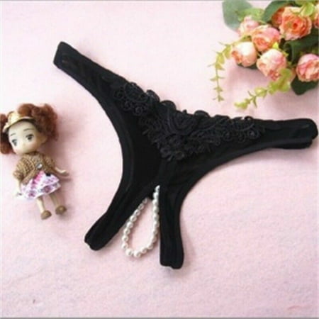 Women Sexy Lace Pearl Panties Briefs Lingerie Knickers G-String Thongs Underwear