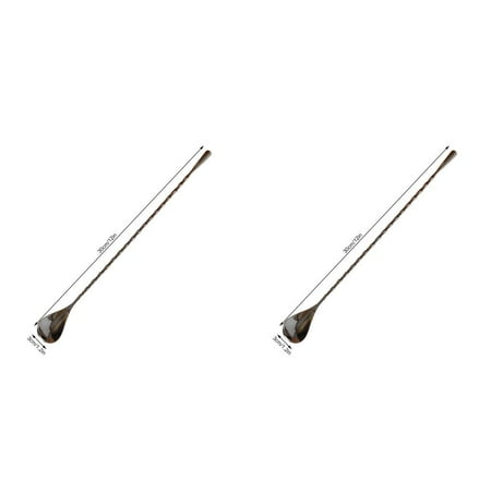 2pcs Cocktail Shaker Spoon Stainless Steel Long Handle Spiral Pattern Bar Stirring Mixing Spoon Round-tail Rose Golden
2pcs Cocktail Shaker Spoon Stainless Steel Long Handle Spiral Pattern Bar Stirring Mixing Spoon Round-tail Rose Golden