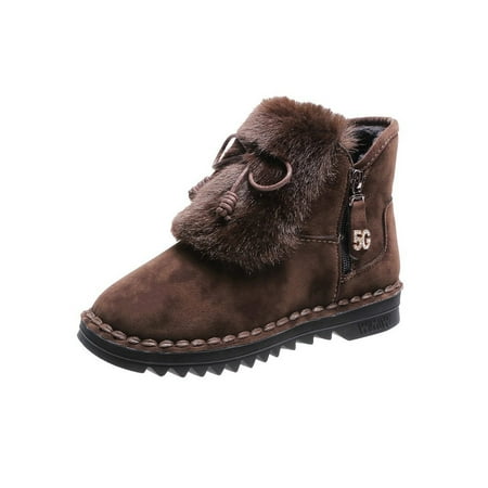 Ritualay Women Warm Booties Plush Lined Snow Boots Side Zip Winter Boot Comfort Casual Ankle Bootie Walking Outdoor Faux Fur Shoes Brown 7
Ritualay Women Warm Booties Plush Lined Snow Boots Side Zip Winter Boot Comfort Casual Ankle Bootie Walking Outdoor Faux Fur Shoes Brown 7