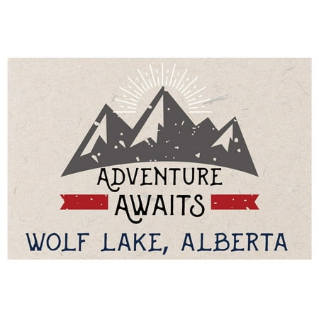 Wolf Lake Alberta Souvenir 2x3 Inch Fridge Magnet Adventure Awaits Design