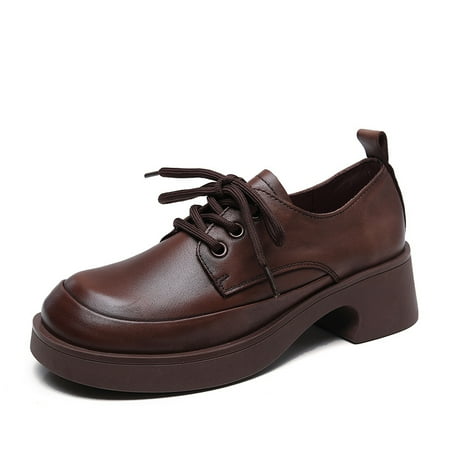 Women‘s Chunky Heel Lace Up Oxfords Retro Round Toe Non-slip Loafer Shoes Soft Sole British Style Shoes
Women‘s Chunky Heel Lace Up Oxfords Retro Round Toe Non-slip Loafer Shoes Soft Sole British Style Shoes