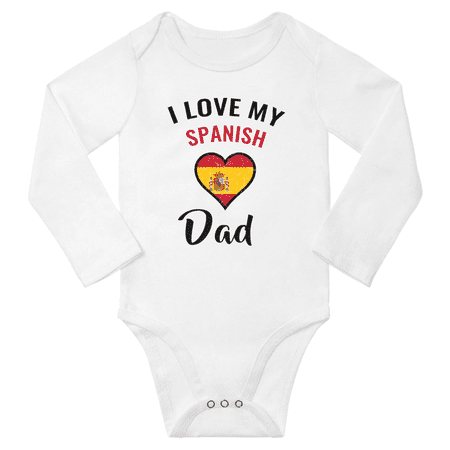 I Love My Spanish Dad Baby Long Slevve Bodysuit Unisex Gifts (White 6-12 Months)
I Love My Spanish Dad Baby Long Slevve Bodysuit Unisex Gifts (White 6-12 Months)