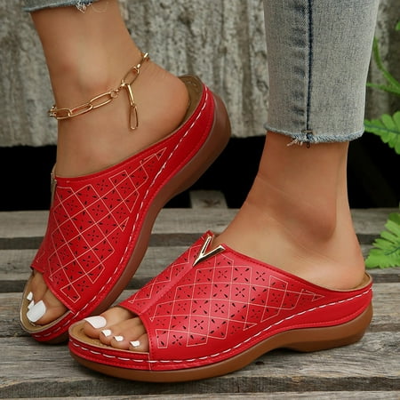 Women Sandals Clearance 2023! Pejock Women s Platform Wedge Sandals with Arch Support Cut-out Slope Heel Mules Fish Mouth Slippers Thick Sole Sandals Summer Athletic Outdoor Beach Sandals
Women Sandals Clearance 2023! Pejock Women s Platform Wedge Sandals with Arch Support Cut-out Slope Heel Mules Fish Mouth Slippers Thick Sole Sandals Summer Athletic Outdoor Beach Sandals