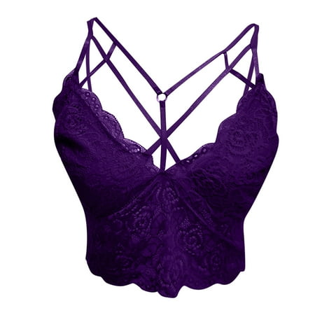 Odeerbi Sexy Lingerie for Women Lace Perspective Sling Back Hollow Out Bra Underwear Vest Purple
Odeerbi Sexy Lingerie for Women Lace Perspective Sling Back Hollow Out Bra Underwear Vest Purple