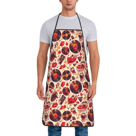Matuu Skull rock record music heart for Cooking Apron for Men and Women Adjustable Strap and Waist Ties for Baking Cooking Gardening
Matuu Skull rock record music heart for Cooking Apron for Men and Women Adjustable Strap and Waist Ties for Baking Cooking Gardening