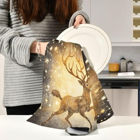 Coolnut Christmas Elk Kitchen Towels 18 x 28 Inch Super Soft and Absorbent Dish Cloths for Washing Dishes 4 PCS Reusable Multi-Purpose Microfiber Hand Towels for Kitchen
Coolnut Christmas Elk Kitchen Towels 18 x 28 Inch Super Soft and Absorbent Dish Cloths for Washing Dishes 4 PCS Reusable Multi-Purpose Microfiber Hand Towels for Kitchen