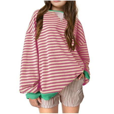 Maean Unisex Boys Girls Sweatshirt Striped Hoodless Round Neck Long Sleeve Loose Tops Children s Fall Winter Clothes
Maean Unisex Boys Girls Sweatshirt Striped Hoodless Round Neck Long Sleeve Loose Tops Children s Fall Winter Clothes