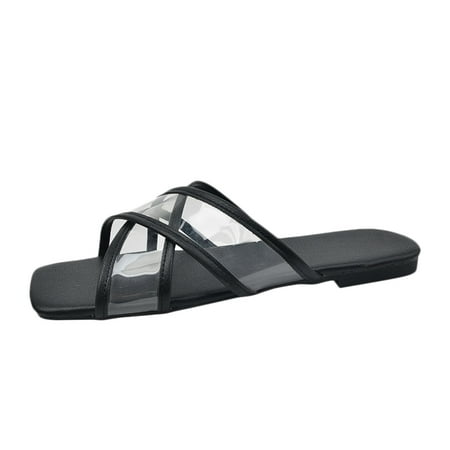 Summer Saving Clearance! Kukoosong Flat Sandals for Women New Transparent Flat Shoes Casual Beach Womens Sandals Open Toe Slippers Women s Sandals Black 39
Summer Saving Clearance! Kukoosong Flat Sandals for Women New Transparent Flat Shoes Casual Beach Womens Sandals Open Toe Slippers Women s Sandals Black 39