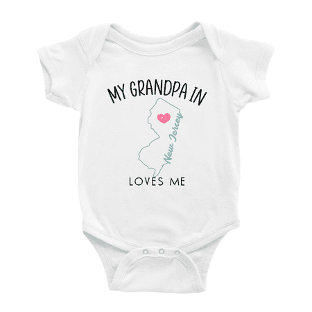 My Grandpa In New Jersey Loves Me Baby Clothing For Boy Girl Bodysuits 12-18 Months
My Grandpa In New Jersey Loves Me Baby Clothing For Boy Girl Bodysuits 12-18 Months