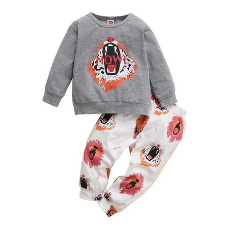 Baby Boy Suit Toddler Baby Boy Clothes 3-6 Months Outfits Cartoon Lion Print Crew Neckline Long Sleeve Sweater Pants Set Two-Piece Set Size 3-24M
Baby Boy Suit Toddler Baby Boy Clothes 3-6 Months Outfits Cartoon Lion Print Crew Neckline Long Sleeve Sweater Pants Set Two-Piece Set Size 3-24M