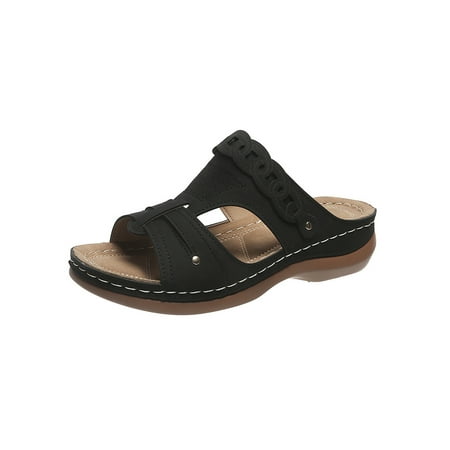 Lacyhop Womens Beach Casual Hollow Out Vintage Slides Ladies Indoor&Outdoor Cozy Flat Sandal Nonslip Open Toe Sandals Black 7.5
Lacyhop Womens Beach Casual Hollow Out Vintage Slides Ladies Indoor&Outdoor Cozy Flat Sandal Nonslip Open Toe Sandals Black 7.5