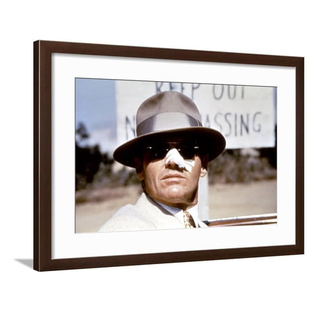CHINATOWN by RomanPolanski with Jack Nicholson, 1974 (photo) Framed Print Wall Art