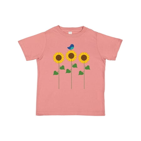 Inktastic Sunflower Garden and Bird Gift Toddler Boy or Toddler Girl T-Shirt