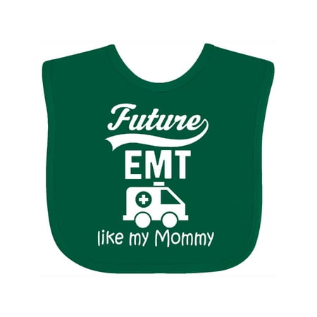 Inktastic Future EMT Like My Mommy Gift Baby Boy or Baby Girl Bib