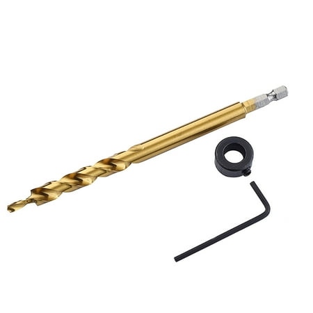 VerPetridure Titanium-Plated High-Speed Steel Extended Twist Drill Woodworking Oblique Hole Positioning Drill Hexagonal Handle 9.5Mm Pocket Hole Jig Step Drill Woodworking Joinery for Wood Drilling T
VerPetridure Titanium-Plated High-Speed Steel Extended Twist Drill Woodworking Oblique Hole Positioning Drill Hexagonal Handle 9.5Mm Pocket Hole Jig Step Drill Woodworking Joinery for Wood Drilling T