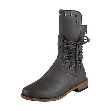 Puntoco Women S Winter Boots Clearance Women S Lace Up Zipper Solid Color Single Shoes High Heels Boots Gray
Puntoco Women S Winter Boots Clearance Women S Lace Up Zipper Solid Color Single Shoes High Heels Boots Gray