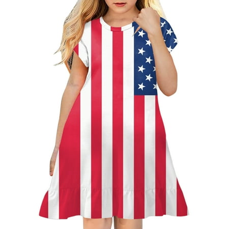 Follure Kids Toddler Baby Girls Spring Summer Print Ruffle Short Sleeve Active Fashion Daily Indoor Outdoor American Independence Day Organic 2t Youth Swing Dress
Follure Kids Toddler Baby Girls Spring Summer Print Ruffle Short Sleeve Active Fashion Daily Indoor Outdoor American Independence Day Organic 2t Youth Swing Dress