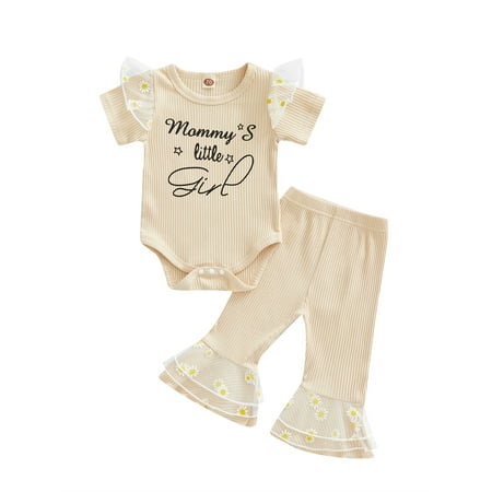 Thaisu Baby Girls Summer Set Letter Print Short Sleeves Romper + Daisy Mesh Patchwork Casual Flared Pants
Thaisu Baby Girls Summer Set Letter Print Short Sleeves Romper + Daisy Mesh Patchwork Casual Flared Pants