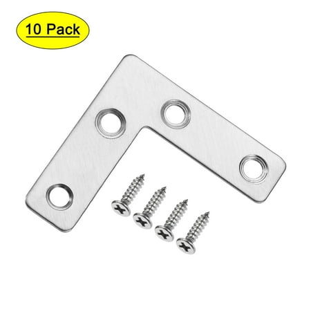 Uxcell 50mmx50mm L Shape Flat Brackets Stainless Steel Polishing Silver Tone with Screws 10 Pack
Uxcell 50mmx50mm L Shape Flat Brackets Stainless Steel Polishing Silver Tone with Screws 10 Pack