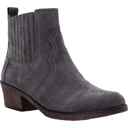 Women s Propet Reese Ankle Bootie Dark Grey Suede 11 2E