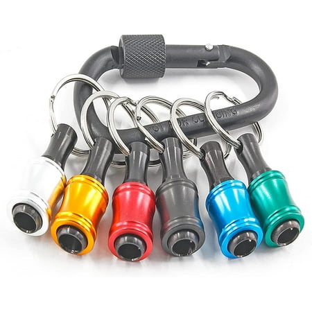 6 Pcs 1/4 Inch Hex Shank Aluminum Alloy Screwdriver Bits Holder Driver Drill Bit Keychain Extension Bar with Black Clasp
6 Pcs 1/4 Inch Hex Shank Aluminum Alloy Screwdriver Bits Holder Driver Drill Bit Keychain Extension Bar with Black Clasp