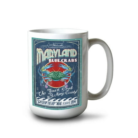 15 fl oz Ceramic Mug St Mary s County Maryland Blue Crabs Vintage Sign Dishwasher & Microwave Safe
15 fl oz Ceramic Mug St Mary s County Maryland Blue Crabs Vintage Sign Dishwasher & Microwave Safe
