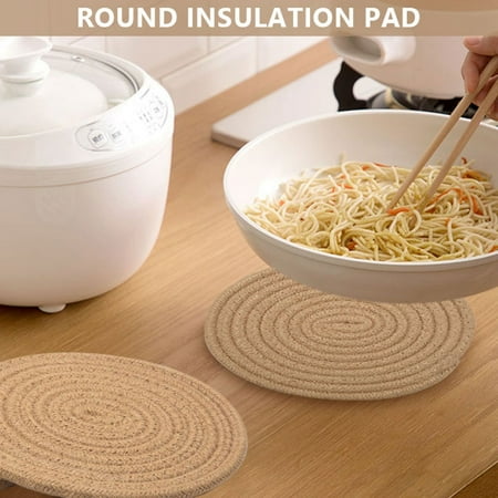 Round Braided Placemats Set of 6 Jute Handmade 7 Inch Heat Resistant Thick Hot Pads Mats Coaster
Round Braided Placemats Set of 6 Jute Handmade 7 Inch Heat Resistant Thick Hot Pads Mats Coaster