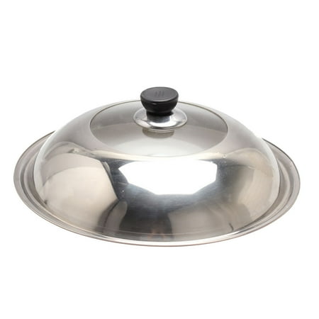 Stainless Steel Pot Cover Household Visible Pan Lid Wok Cover with Knob