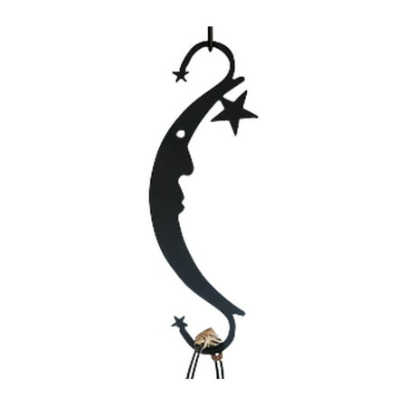 Village Wrought Iron Moon and Star Threaded Mounting - S-Hook