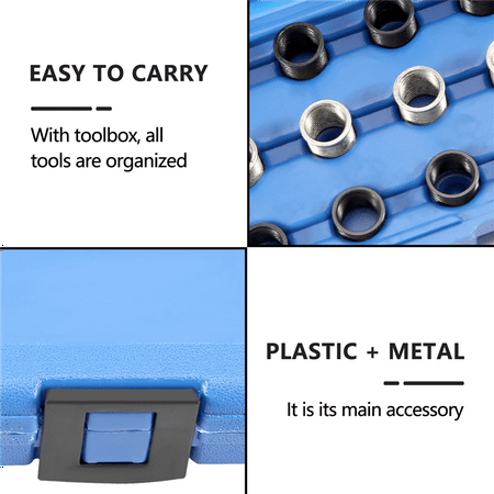 16Pcs M14 x 1.25 0.4 Inch and 0.7 Inch Spark Plug Rethread Thread Repair Tools Kit Wire Sleeve
16Pcs M14 x 1.25 0.4 Inch and 0.7 Inch Spark Plug Rethread Thread Repair Tools Kit Wire Sleeve