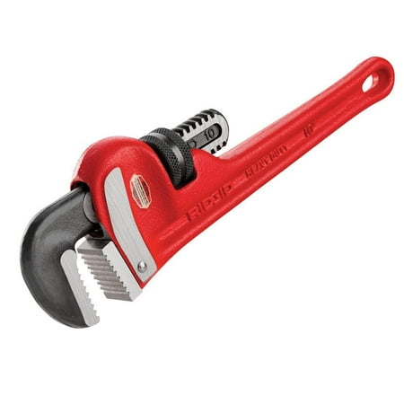 10 in. Straight Pipe Wrench for Heavy-Duty Plumbing Sturdy Plumbing Pipe Tool with Self Cleaning Threads and Hook Jaws
10 in. Straight Pipe Wrench for Heavy-Duty Plumbing Sturdy Plumbing Pipe Tool with Self Cleaning Threads and Hook Jaws