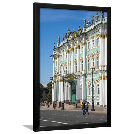 The Hermitage (Winter Palace), UNESCO World Heritage Site, St. Petersburg, Russia, Europe Framed Print Wall Art By Michael Runkel