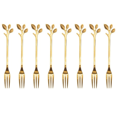 Frcolor 8pcs Stainless Steel Branches Fruit Forks Cake Dessert Picks for Home (Golden)
Frcolor 8pcs Stainless Steel Branches Fruit Forks Cake Dessert Picks for Home (Golden)