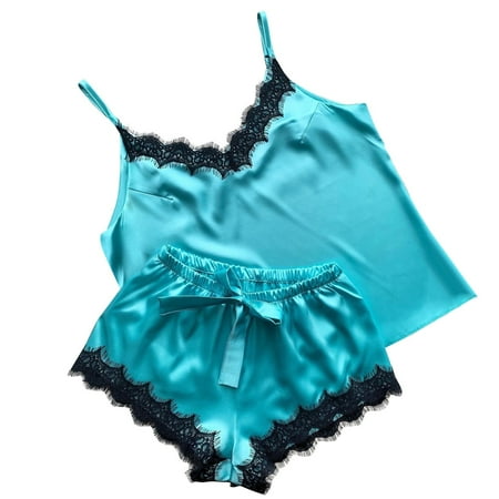 Senuolre Women Satin Lace V-Neck Camisole Bowknot Shorts Set Sleepwear Pajamas Lingerie
Senuolre Women Satin Lace V-Neck Camisole Bowknot Shorts Set Sleepwear Pajamas Lingerie