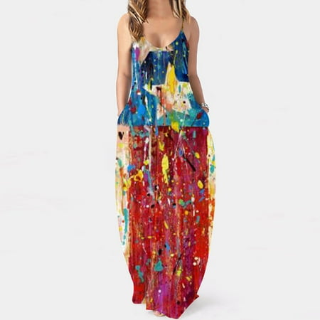 Hvyesh Summer Dresses Women 2023 Plus Size Loose Fit Maxi Dress Independence Day Graphic V Neck Sundresses Spaghetti Strap Sleeveless Breathable Dresses Wine
Hvyesh Summer Dresses Women 2023 Plus Size Loose Fit Maxi Dress Independence Day Graphic V Neck Sundresses Spaghetti Strap Sleeveless Breathable Dresses Wine